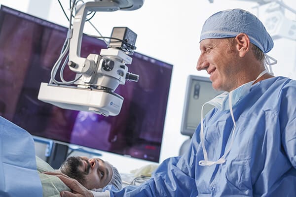 Ophthalmologist Treating a patient