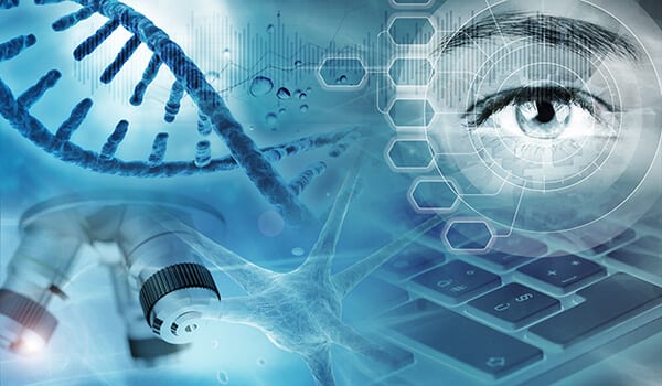 Closeup of DNA Stains