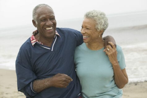 Older couple celebrating after Dry Eye Treatment
