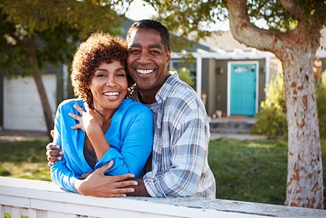 Couple smiling after Vitreolysis treatment