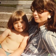 Carine in Human Resources with her mother